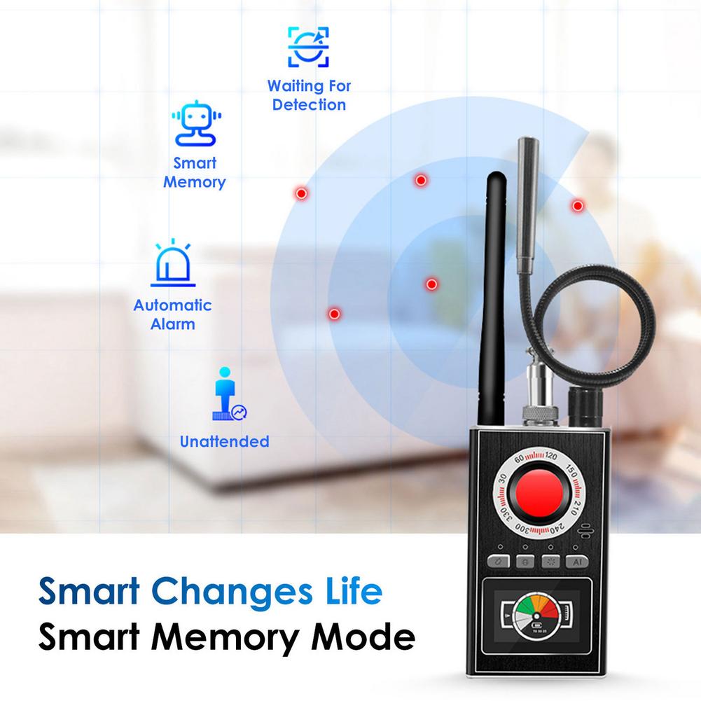 K88 Multi-function GSM Audio Bug GPS Signal RF Tracker Detect Finder Hidden Detector and wireless Anti Spy Camera